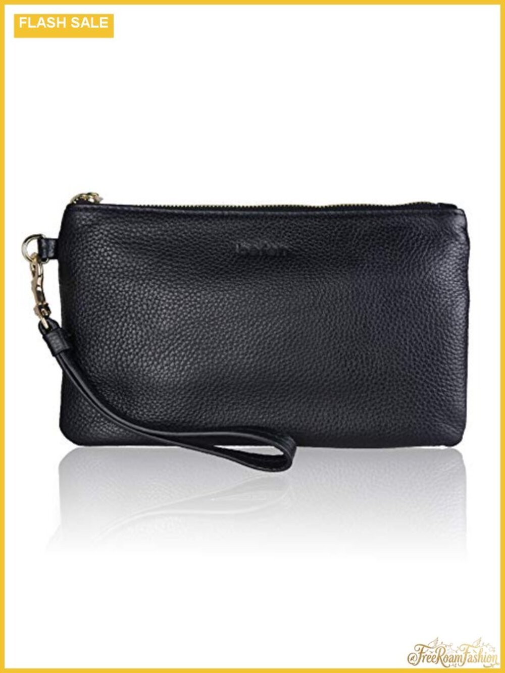 Genuine Leather Wristlet Clutch RFID Blocking Wallet Cell Phone Purse